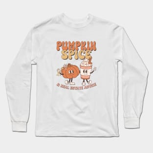 Real Estate Halloween Pumpkin Spice And Real Estate Advice Long Sleeve T-Shirt